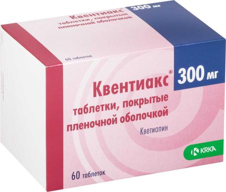 Фото Квентиакс, таблетки покрыт. плен. об. 300 мг, 60 шт.