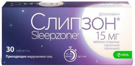 Фото Слипзон, таблетки покрыт. плен. об. 15 мг, 30 шт.