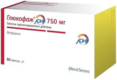Фото Глюкофаж Лонг, таблетки пролонг. 750 мг, 60 шт.