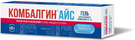 Фото Комбалгин Айс гель д/наруж прим 5 % +3 % туба 100 г х1 Фото Комбалгин Айс гель д/наруж прим 5 % +3 % туба 100 г х1