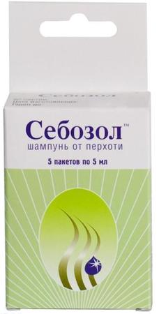 Фото Себозол, шампунь от перхоти, пакетики 5 мл, 5 шт.