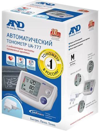 Фото Тонометр AND UA-777 автоматический с адаптером (манжета 22-32 см)