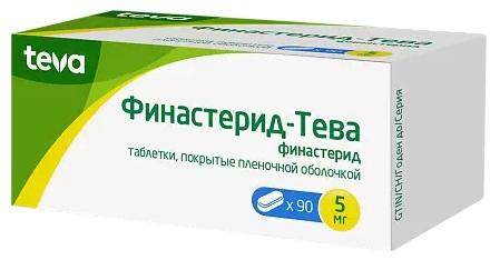Фото Финастерид-Тева, таблетки покрыт. плен. об. 5 мг, 90 шт.