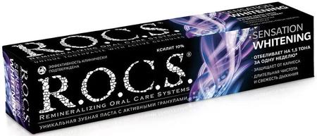 Фото Rocs, зубная паста Сенсационное Отбеливание, 74 г