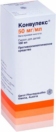 Фото Конвулекс, сироп детский 50 мг/мл, 100 мл