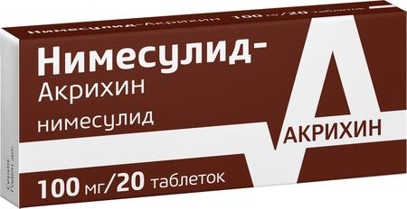 Фото Нимесулид-Акрихин, таблетки 100 мг, 20 шт.