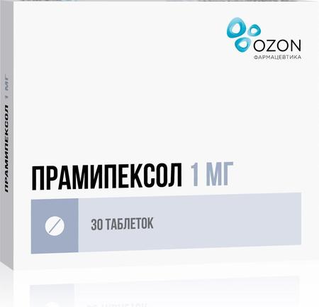 Фото Прамипексол, таблетки 1 мг, 30 шт.