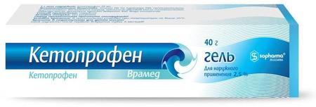 Фото Кетопрофен Врамед, гель 2.5%, 40 г