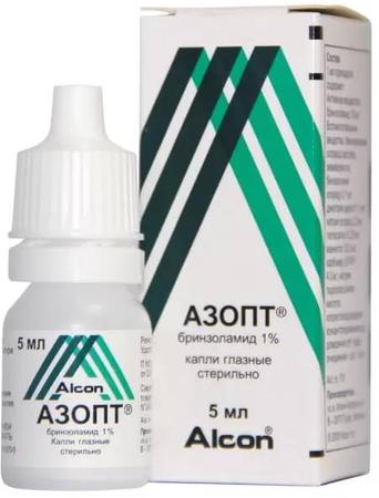 Фото Азопт, капли глазные 1%, 5мл