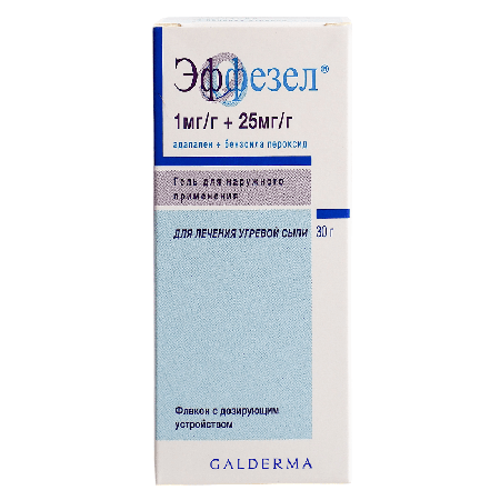 Фото Эффезел, гель 1 мг/г+25 мг/г, 30 г