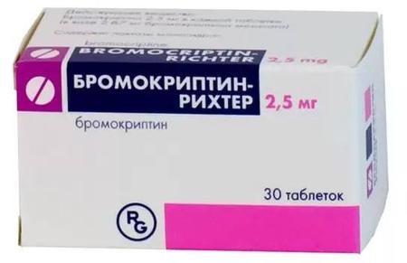 Фото Бромокриптин-Рихтер, таблетки 2.5 мг, 30 шт.