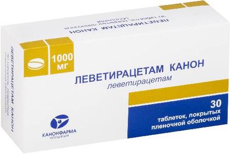 Фото Леветирацетам канон, таблетки 1000 мг, 30 шт.