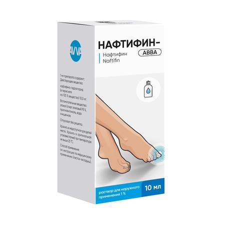 Фото Нафтифин-АВВА, раствор для наружного применения 1%, флакон-капельница 10 мл