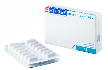 Фото Эквапресс, капсулы с модифицированным высвобождением 10 мг+1,5 мг+20 мг, 28 шт.